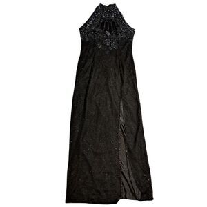 Vintage Adrianna Papell Evenings Silk Embellished Sequins Y2k Glam Disco Size 14